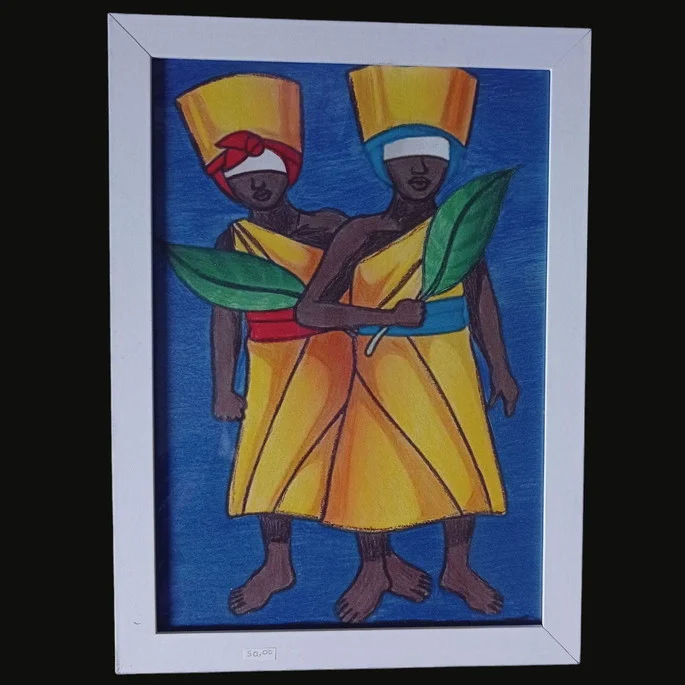 Orixás Ibejis Pintura em Lápis de Cor