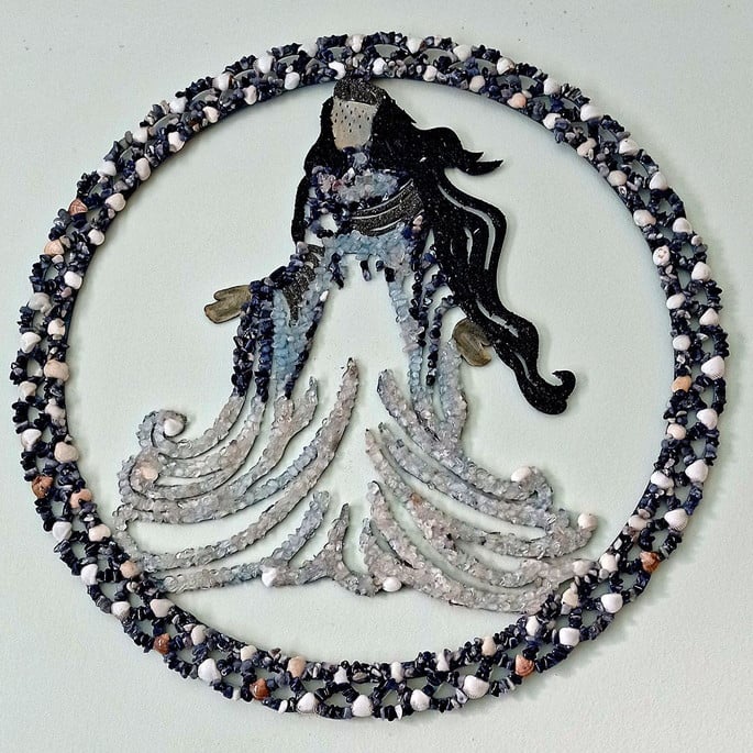 Yemanjá pedras Naturais 60 cm